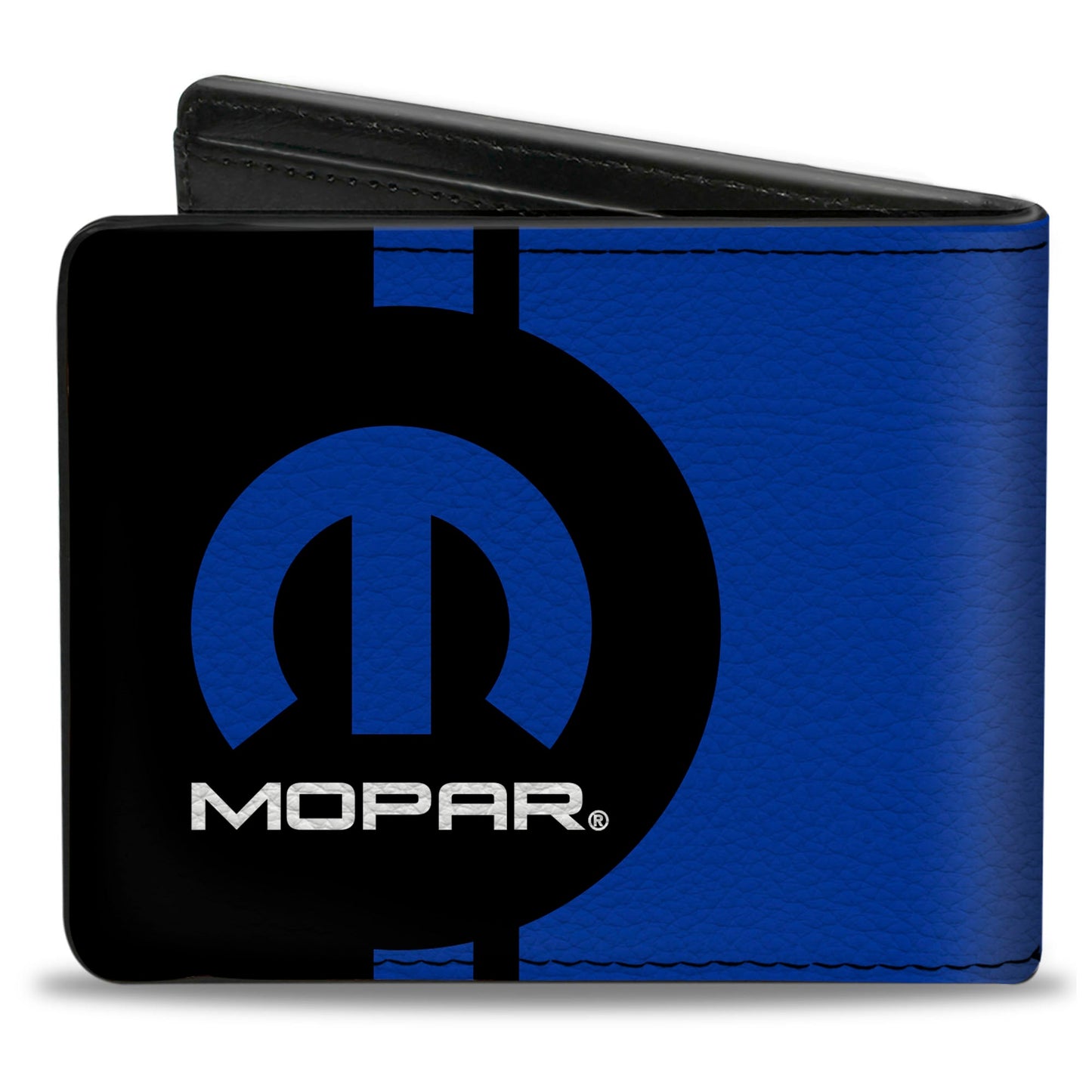 Bi-Fold Wallet - MOPAR Logo Stripe2 Black Blue