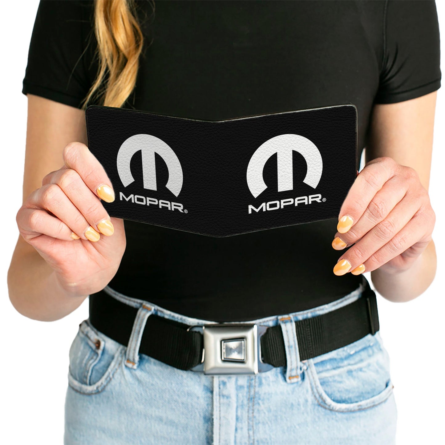 Bi-Fold Wallet - MOPAR Logo Black White