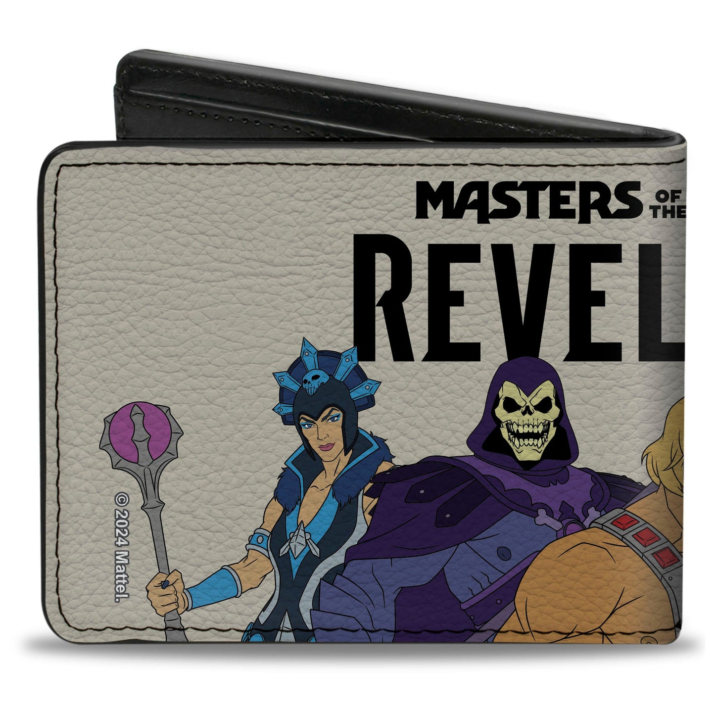Bi-Fold Wallet - MASTERS OF THE UNIVERSE REVELATION Group Pose and Title Logo White/Black