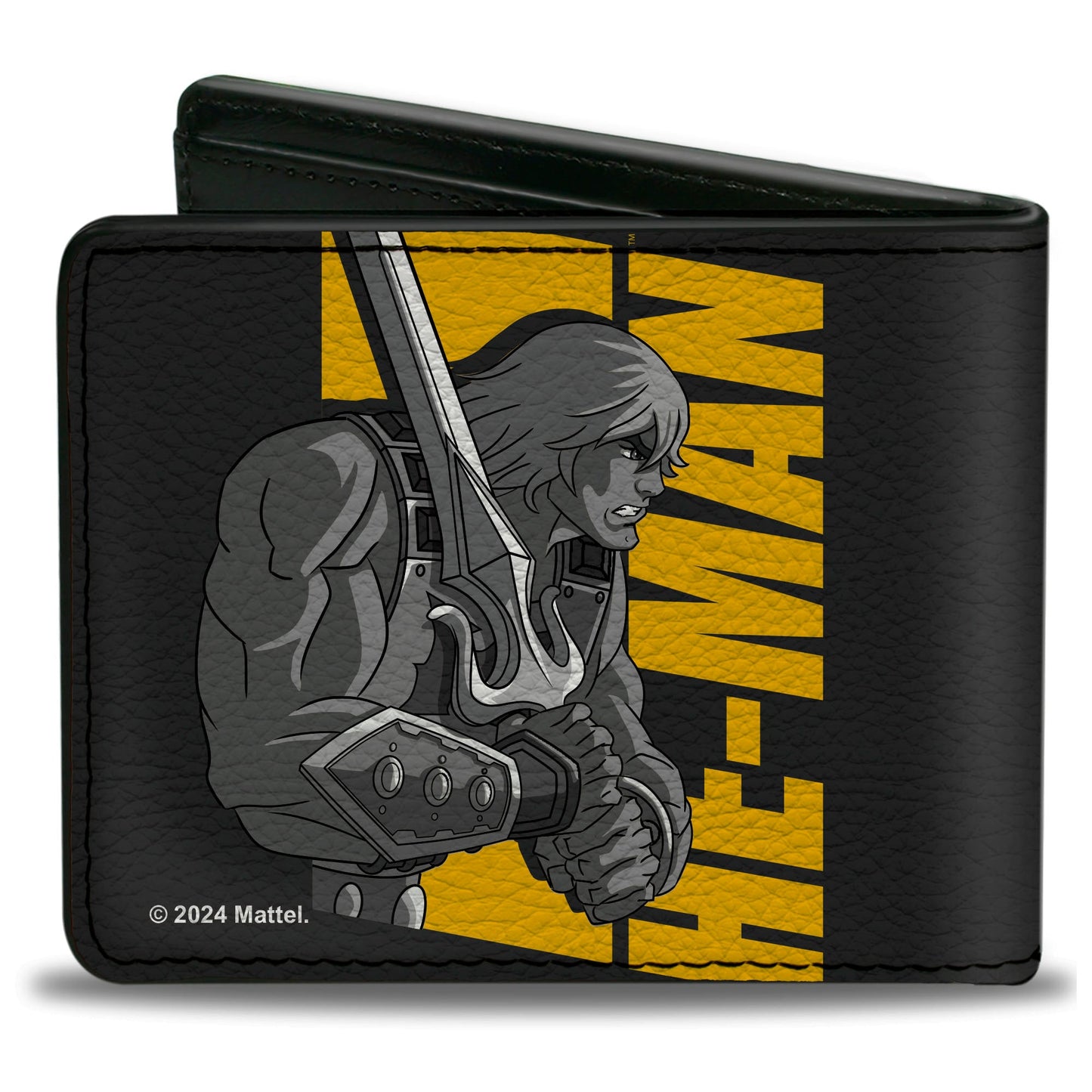 Bi-Fold Wallet - Masters of the Universe HE-MAN and SKELETOR Silhouette Text Poses Black