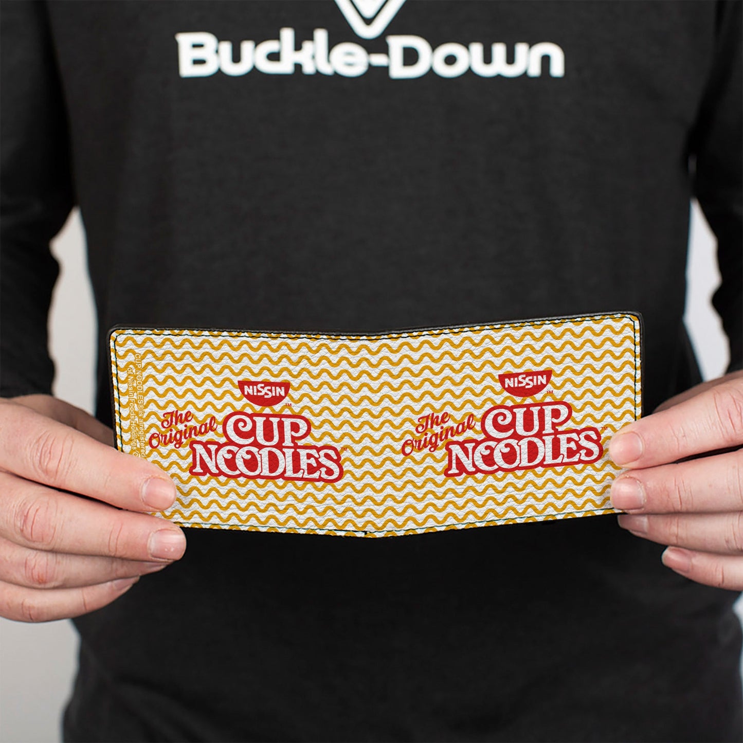 Bi-Fold Wallet - THE ORIGINAL CUP NOODLES Logo Noodle Wave White Orange Red