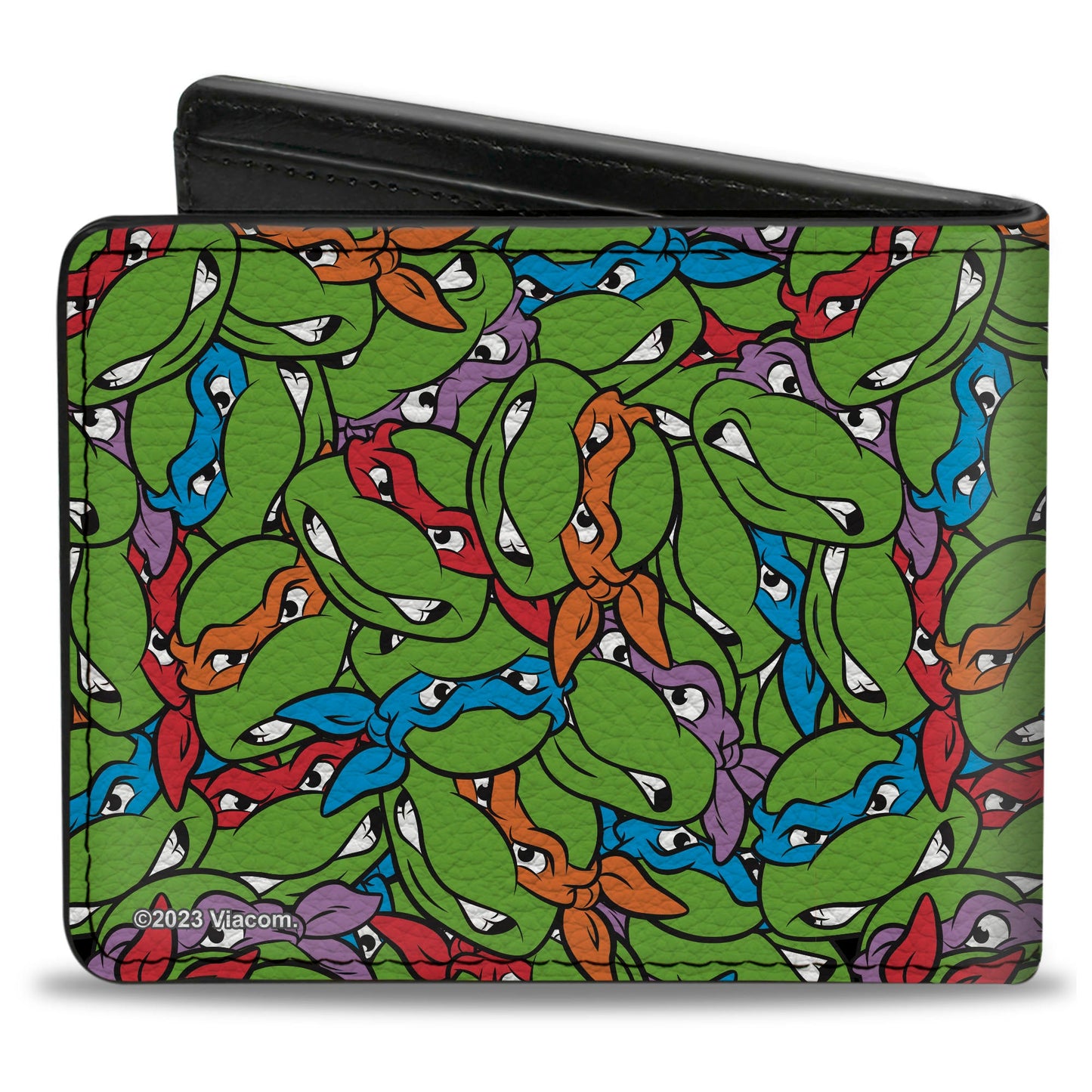 Bi-Fold Wallet - Teenage Mutant Ninja Turtles Faces Stacked Green/Multi Color