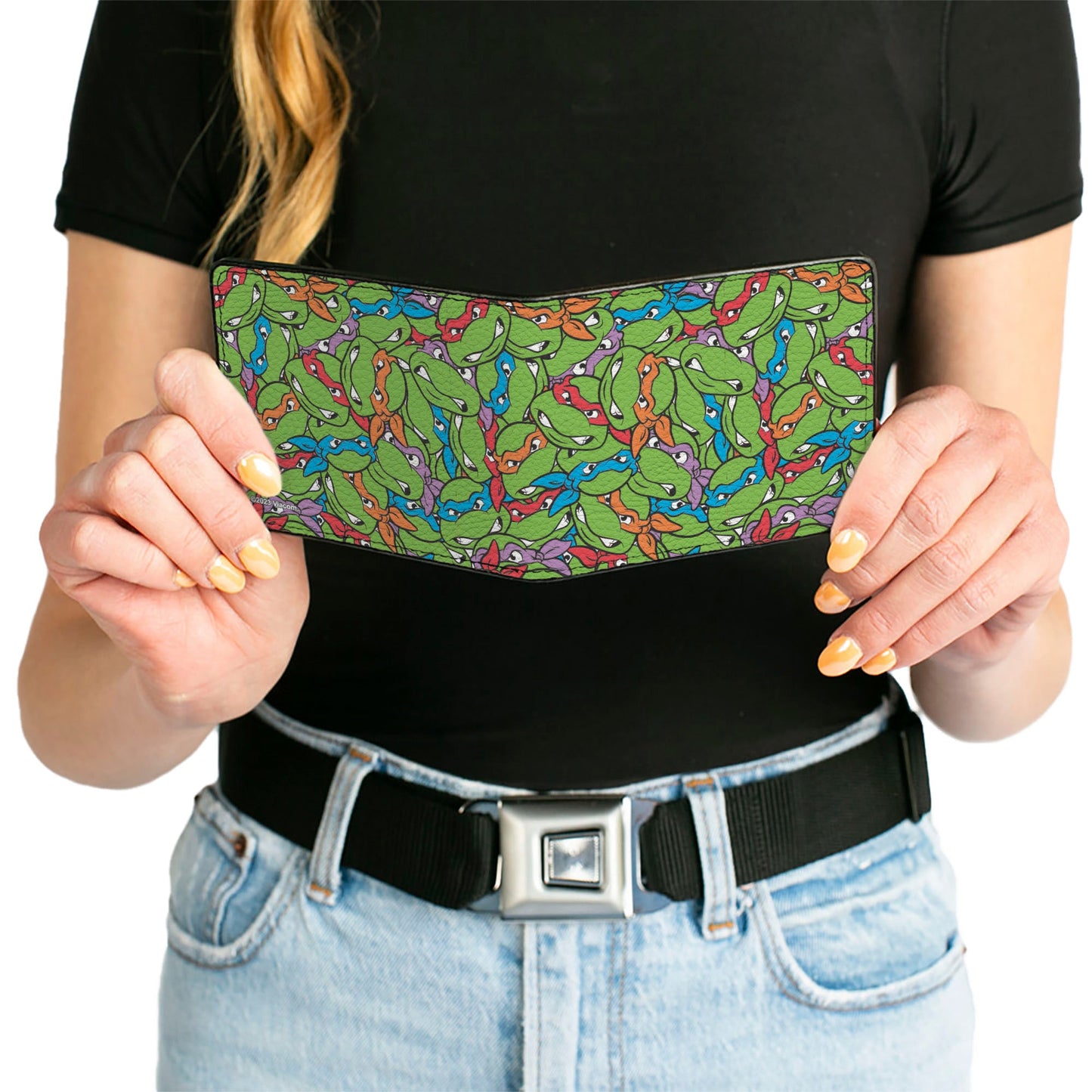 Bi-Fold Wallet - Teenage Mutant Ninja Turtles Faces Stacked Green/Multi Color