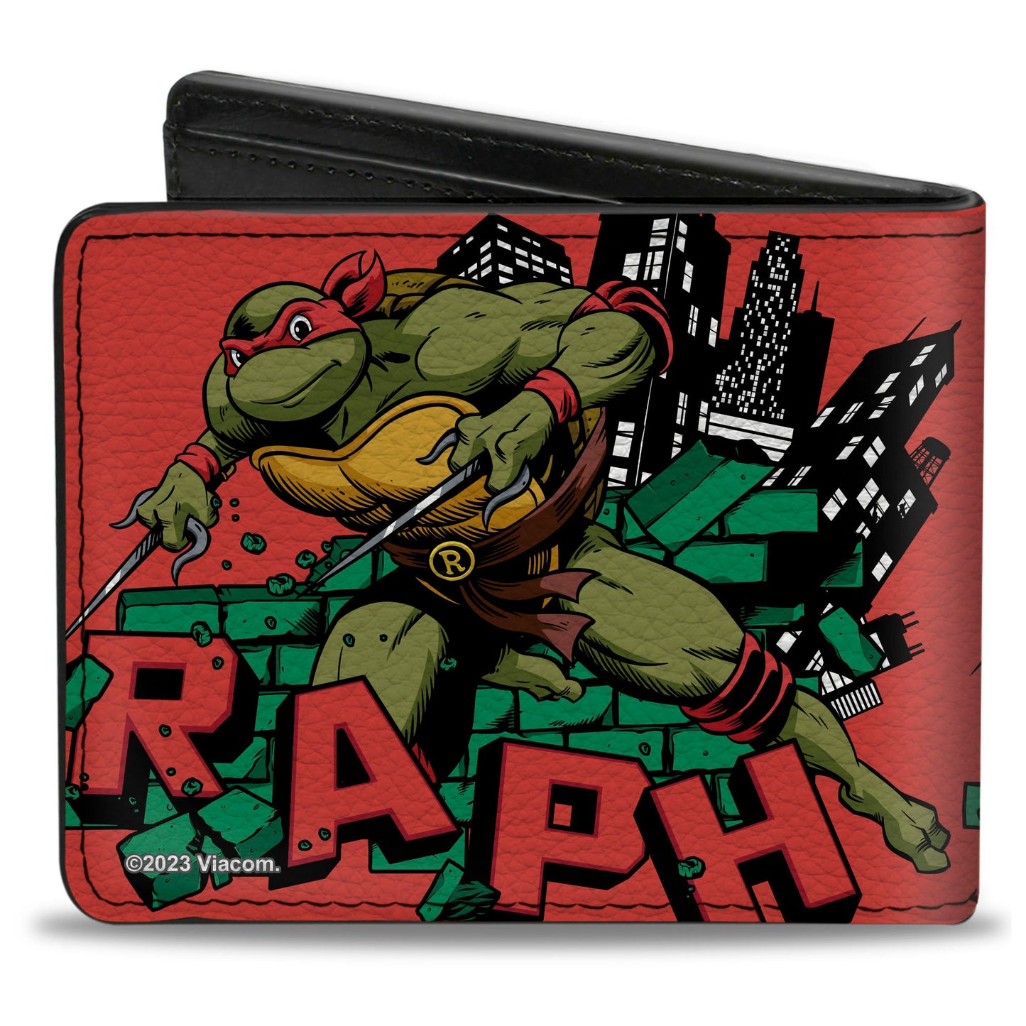 Bi-Fold Wallet - Teenage Mutant Ninja Turtles RAPH Action Pose Red