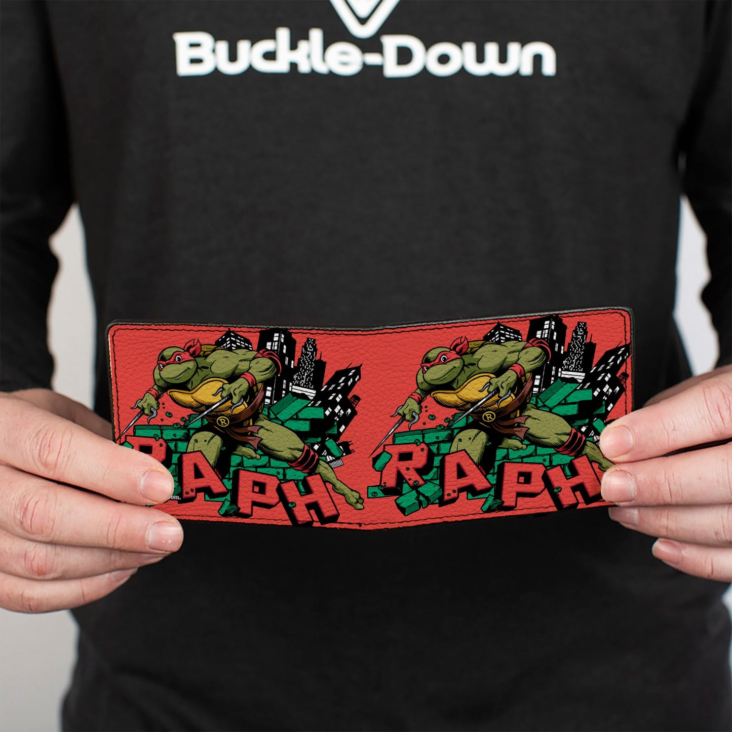 Bi-Fold Wallet - Teenage Mutant Ninja Turtles RAPH Action Pose Red