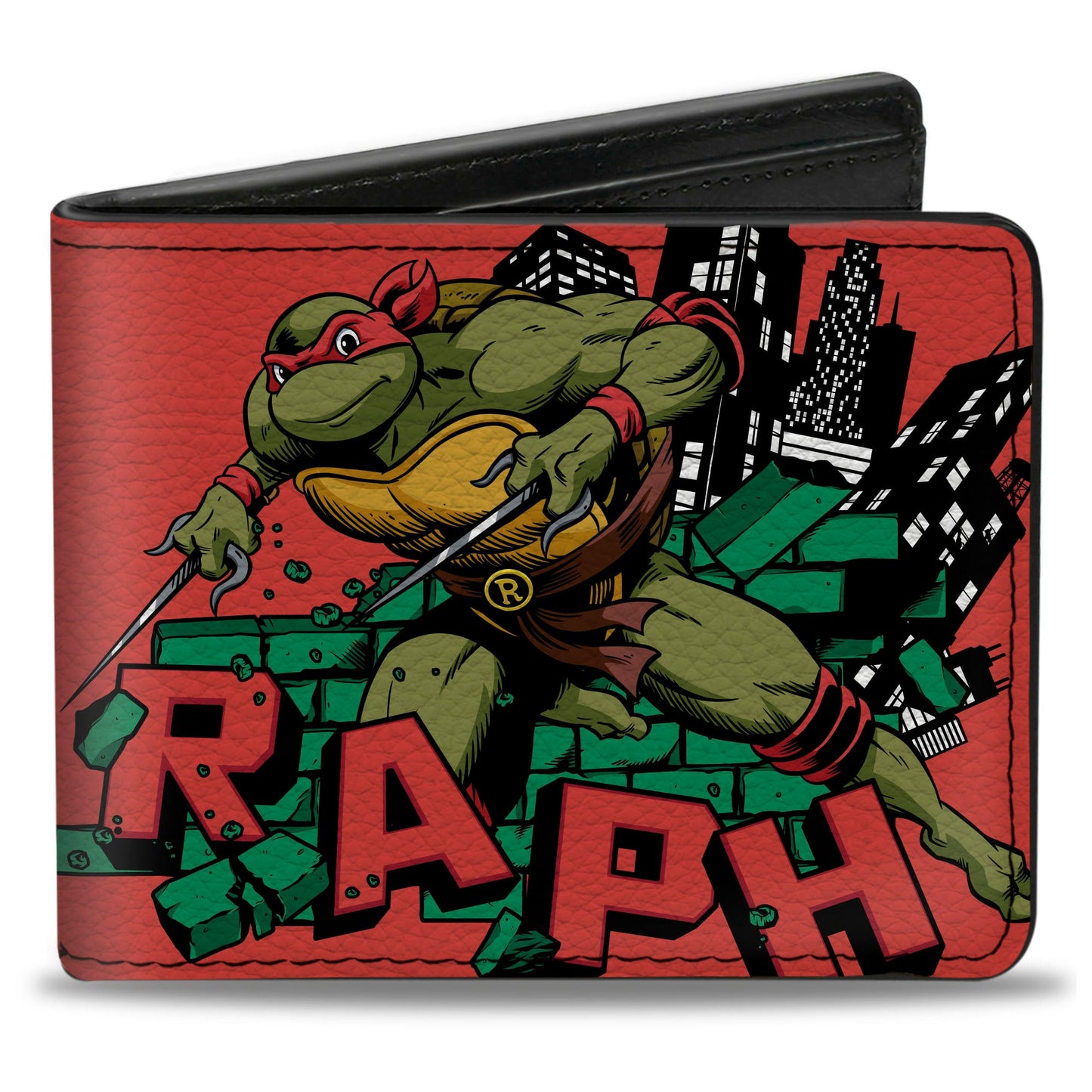 Bi-Fold Wallet - Teenage Mutant Ninja Turtles RAPH Action Pose Red