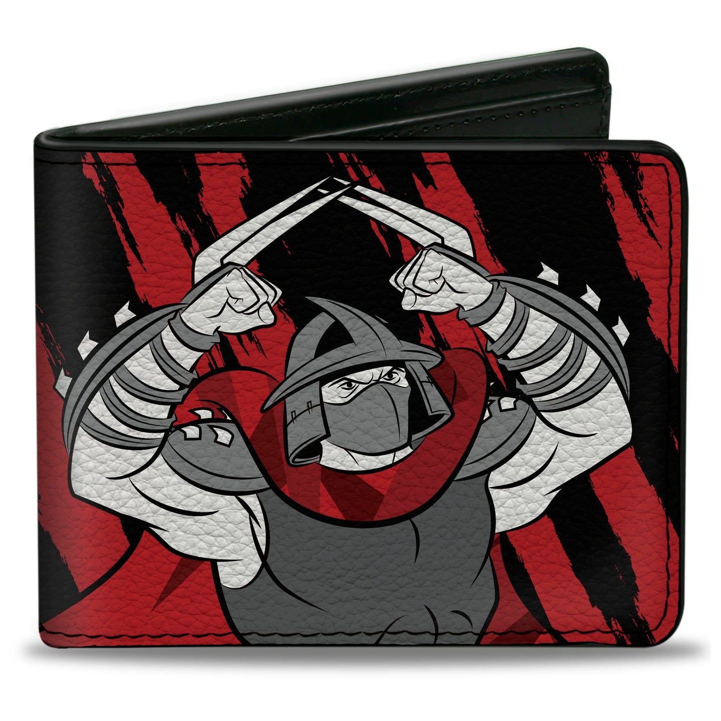 Bi-Fold Wallet - Teenage Mutant Ninja Turtles Shredder STAY SHARP Pose Black/Red