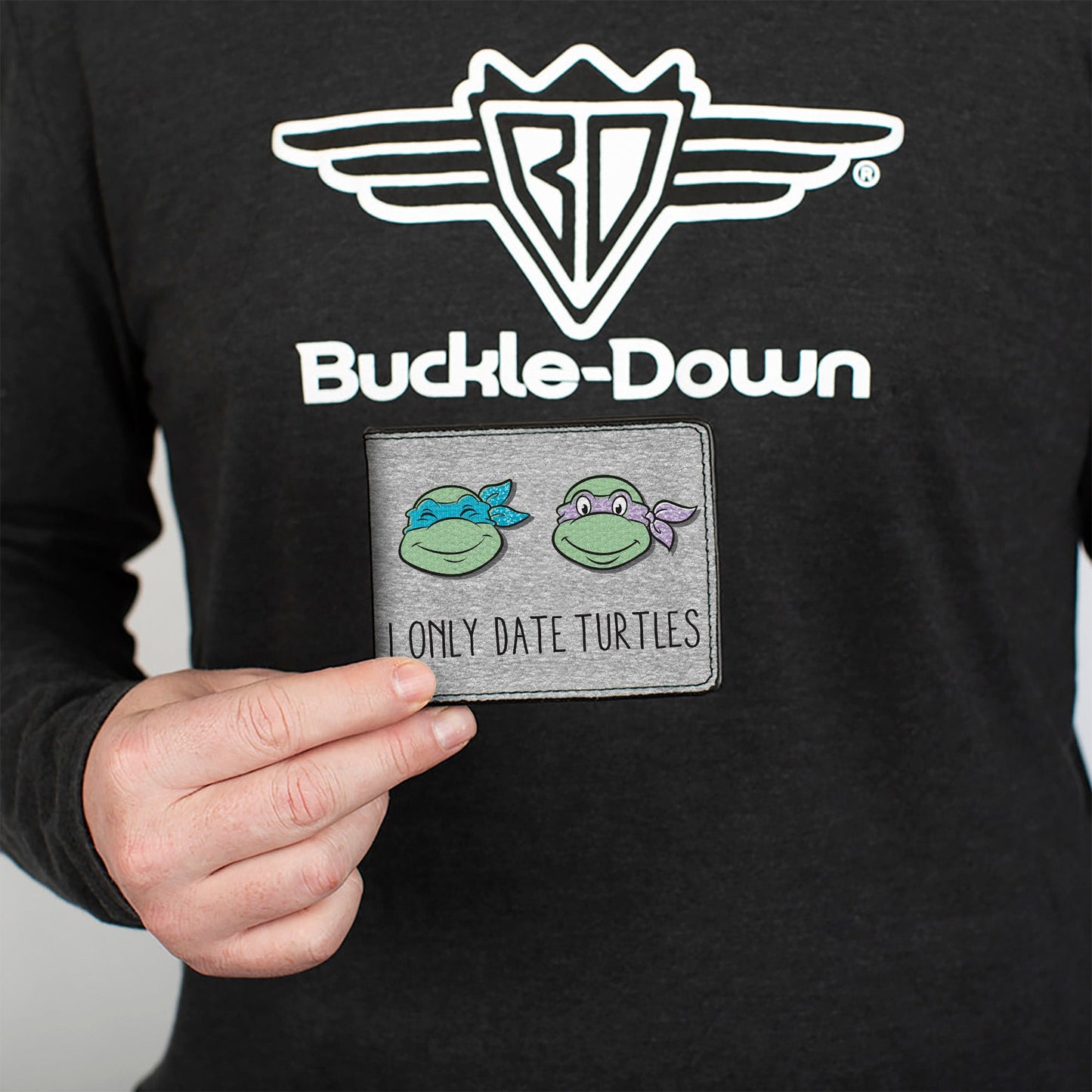 Bi-Fold Wallet - Teenage Mutant Ninja Turtles I ONLY DATE TURTLES Expressions Grays