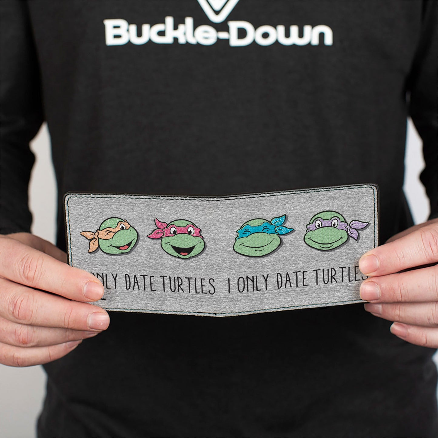 Bi-Fold Wallet - Teenage Mutant Ninja Turtles I ONLY DATE TURTLES Expressions Grays