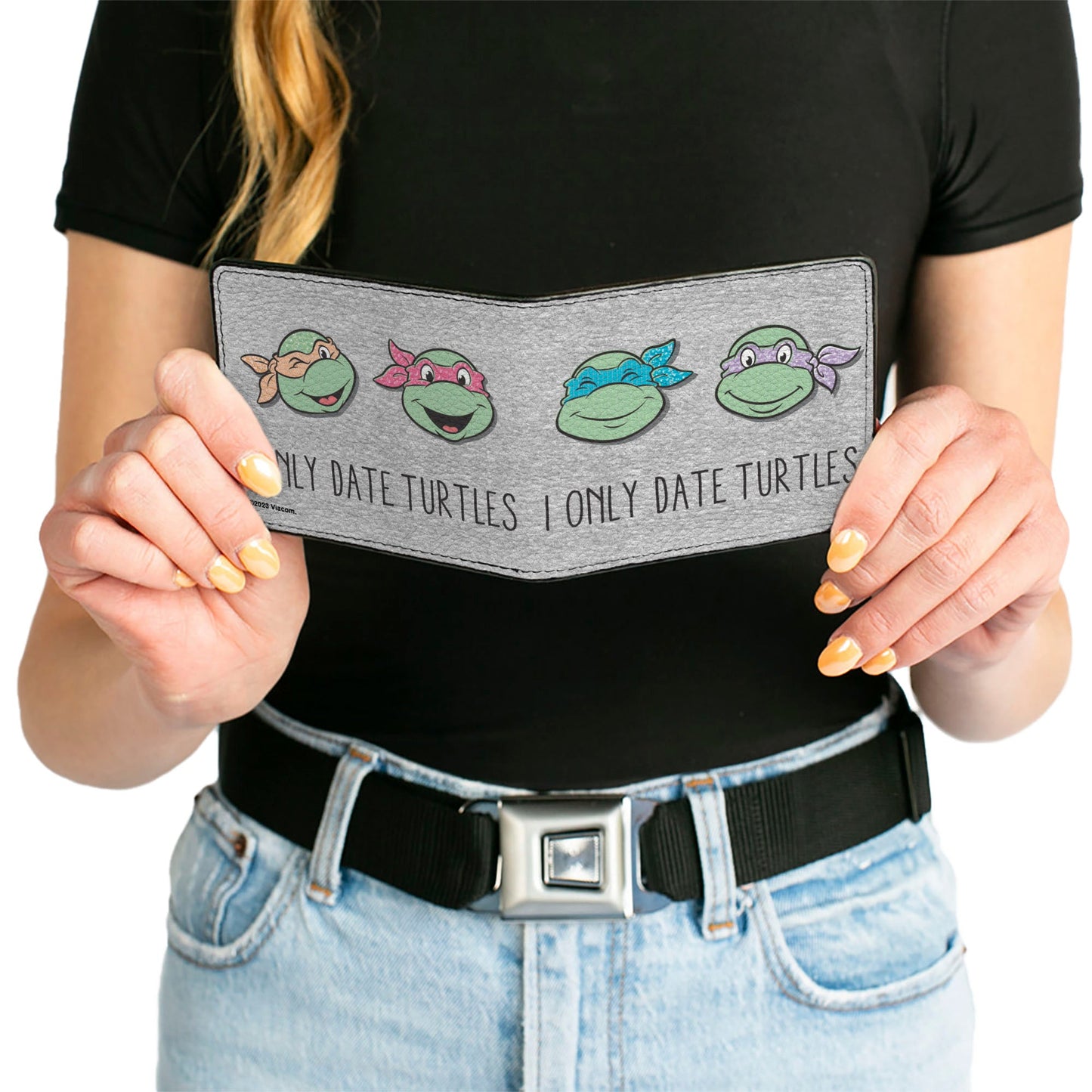 Bi-Fold Wallet - Teenage Mutant Ninja Turtles I ONLY DATE TURTLES Expressions Grays