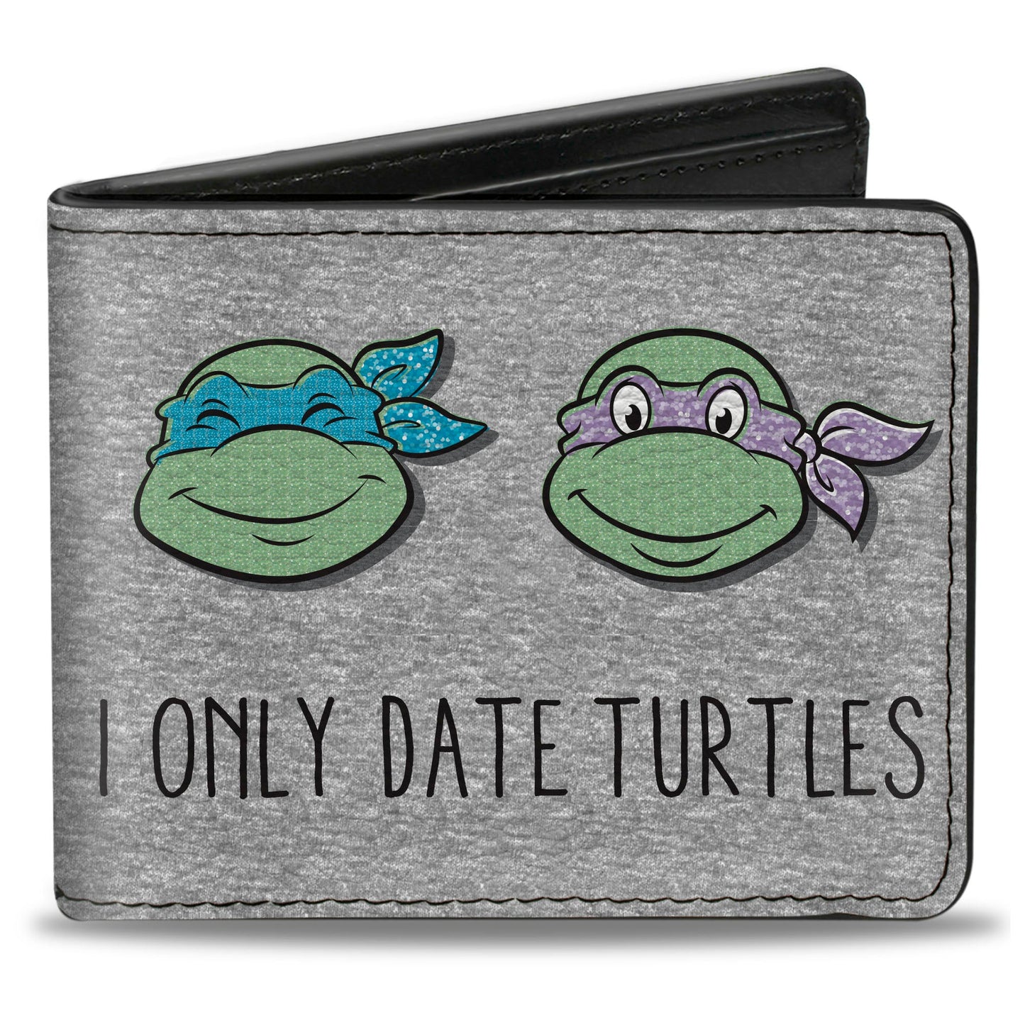 Bi-Fold Wallet - Teenage Mutant Ninja Turtles I ONLY DATE TURTLES Expressions Grays