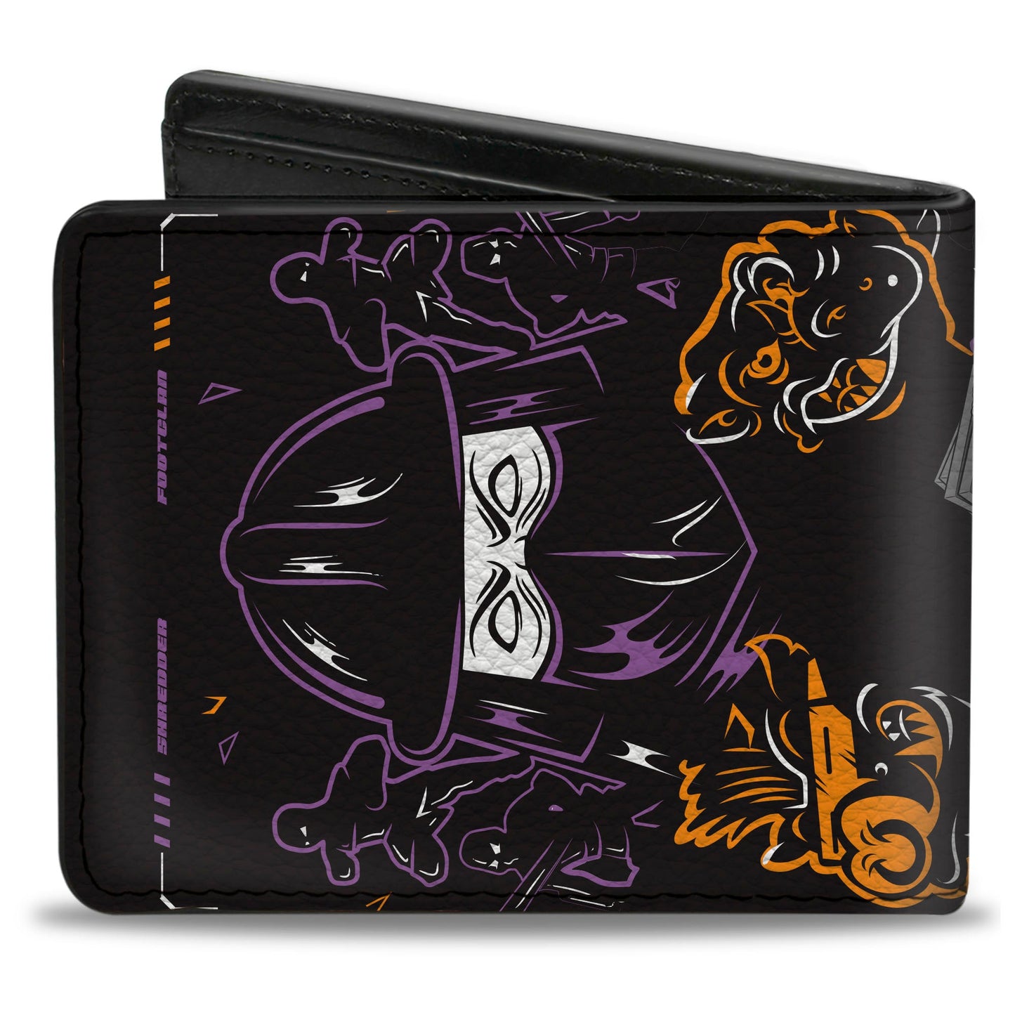 Bi-Fold Wallet - Teenage Mutant Ninja Turtles NINJA TOUGH Group Pose and Enemies Black/Multi Color