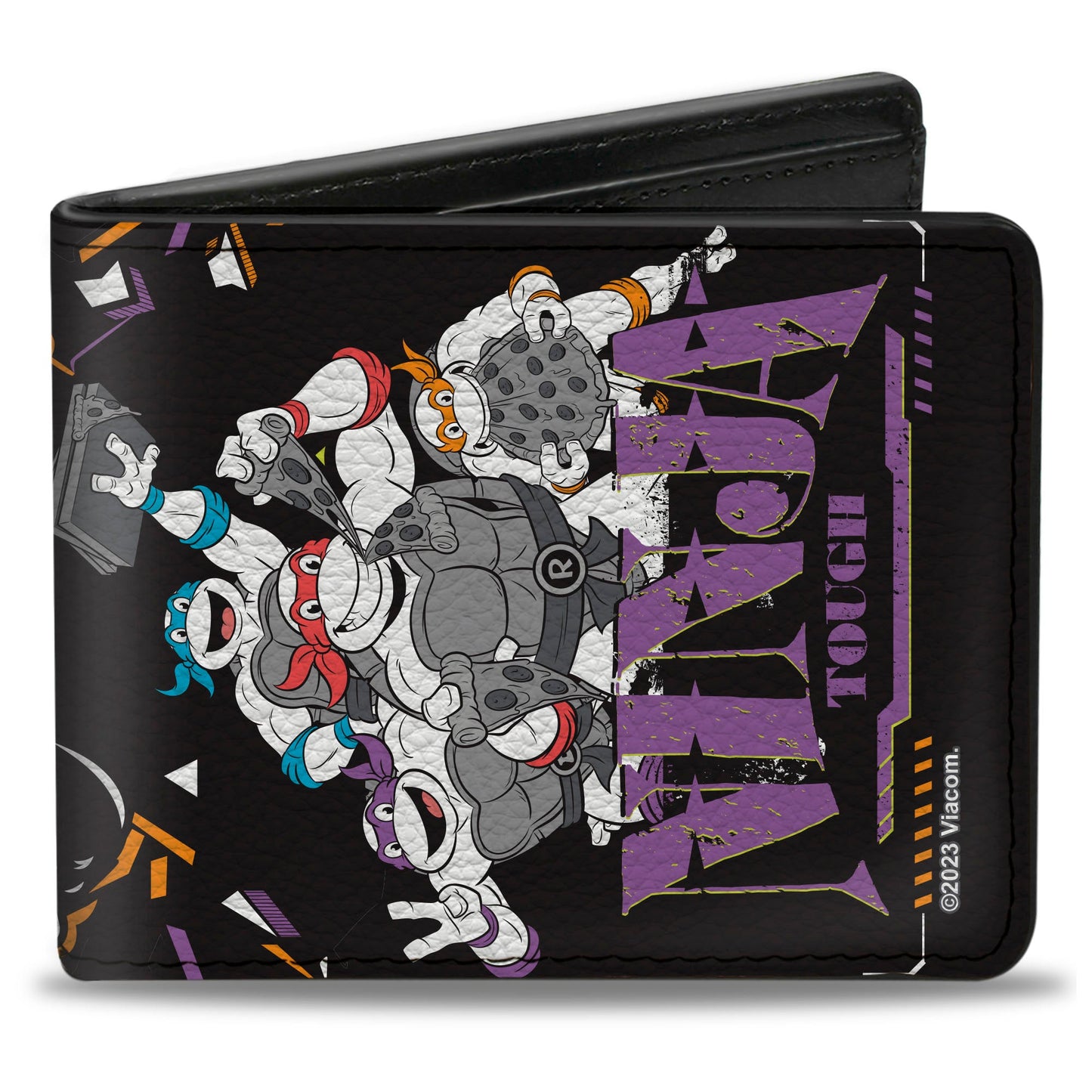 Bi-Fold Wallet - Teenage Mutant Ninja Turtles NINJA TOUGH Group Pose and Enemies Black/Multi Color