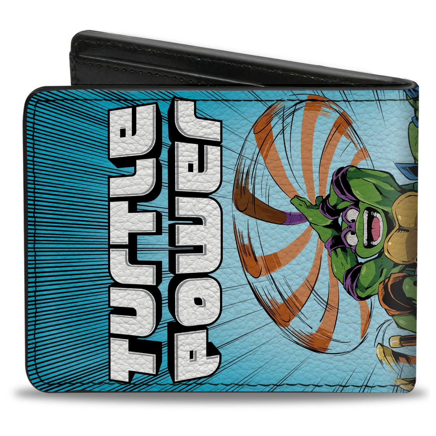 Bi-Fold Wallet - Teenage Mutant Ninja Turtles TURTLE POWER Group Pose Rays Blues