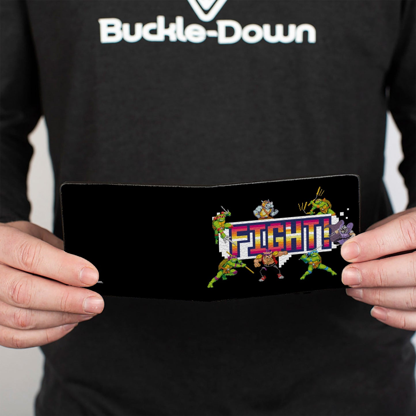 Bi-Fold Wallet - Teenage Mutant Ninja Turtles and Villains FIGHT! Pose Black