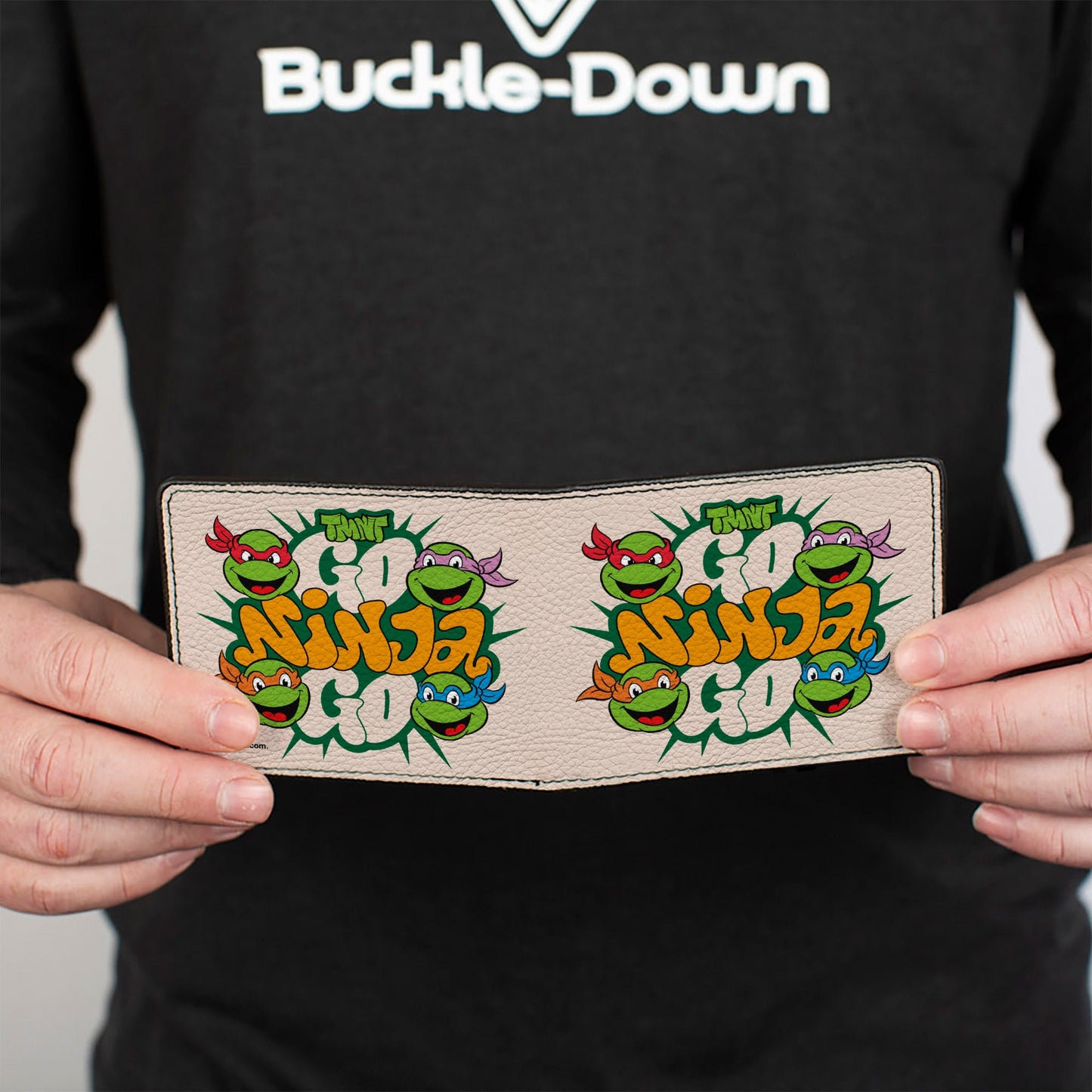 Bi-Fold Wallet - Teenage Mutant Ninja Turtles GO NINJA GO Faces White