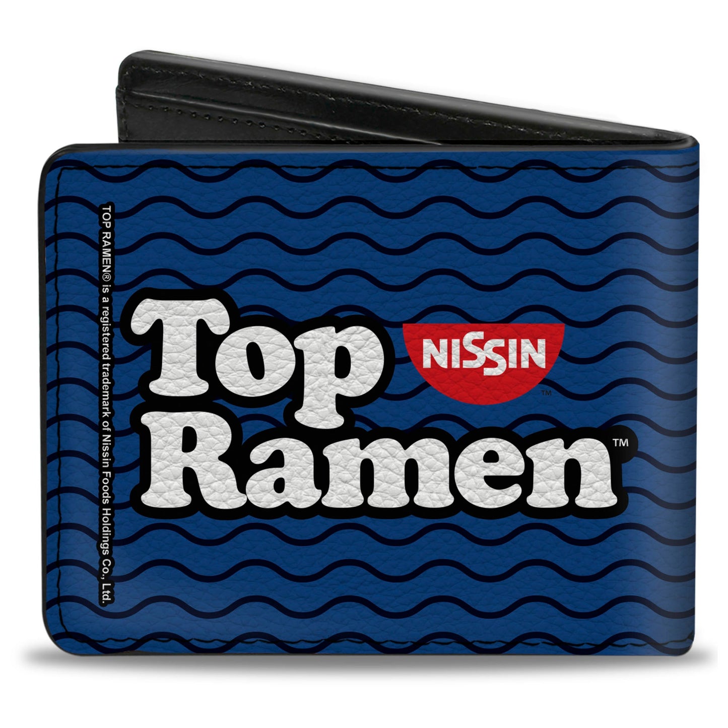 Bi-Fold Wallet - TOP RAMEN Noodle Wave Blue Black White
