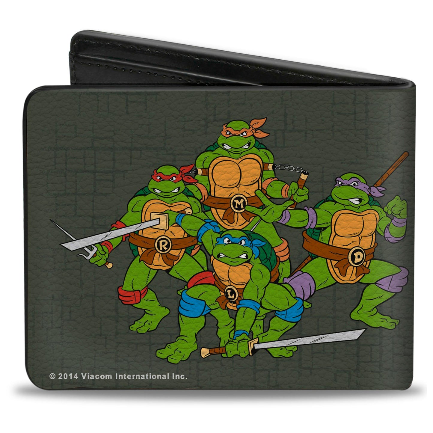 Bi-Fold Wallet - KEEP IT LEAN, MEAN & GREEN + Classic Teenage Mutant Ninja Turtles Group Pose Gray
