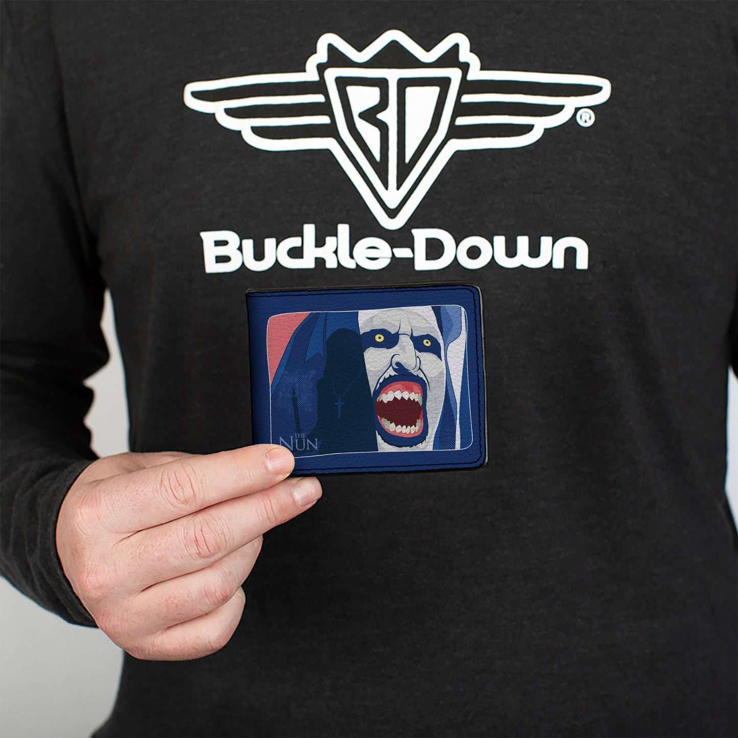 Bi-Fold Wallet - The Nun Screaming Nun Pose and Title Logo Blues