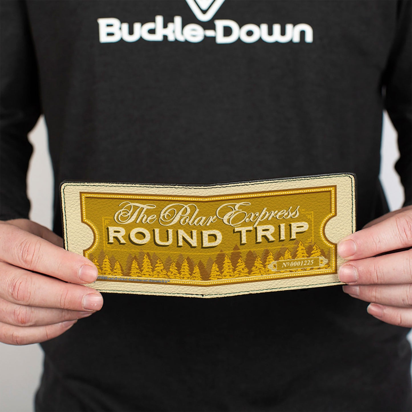 Bi-Fold Wallet - THE POLAR EXPRESS ROUND TRIP Train Ticket Golds