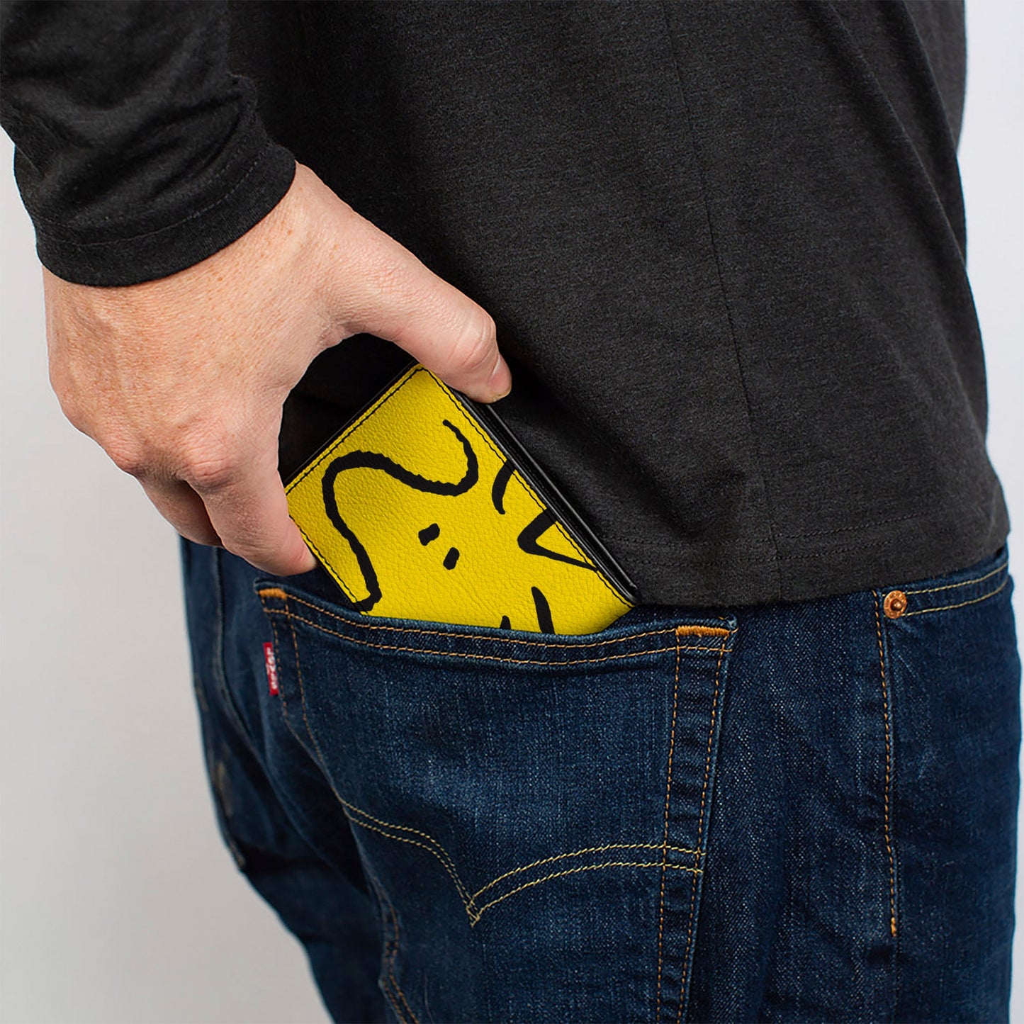 Bi-Fold Wallet - Peanuts Woodstock Face Yellow/Black