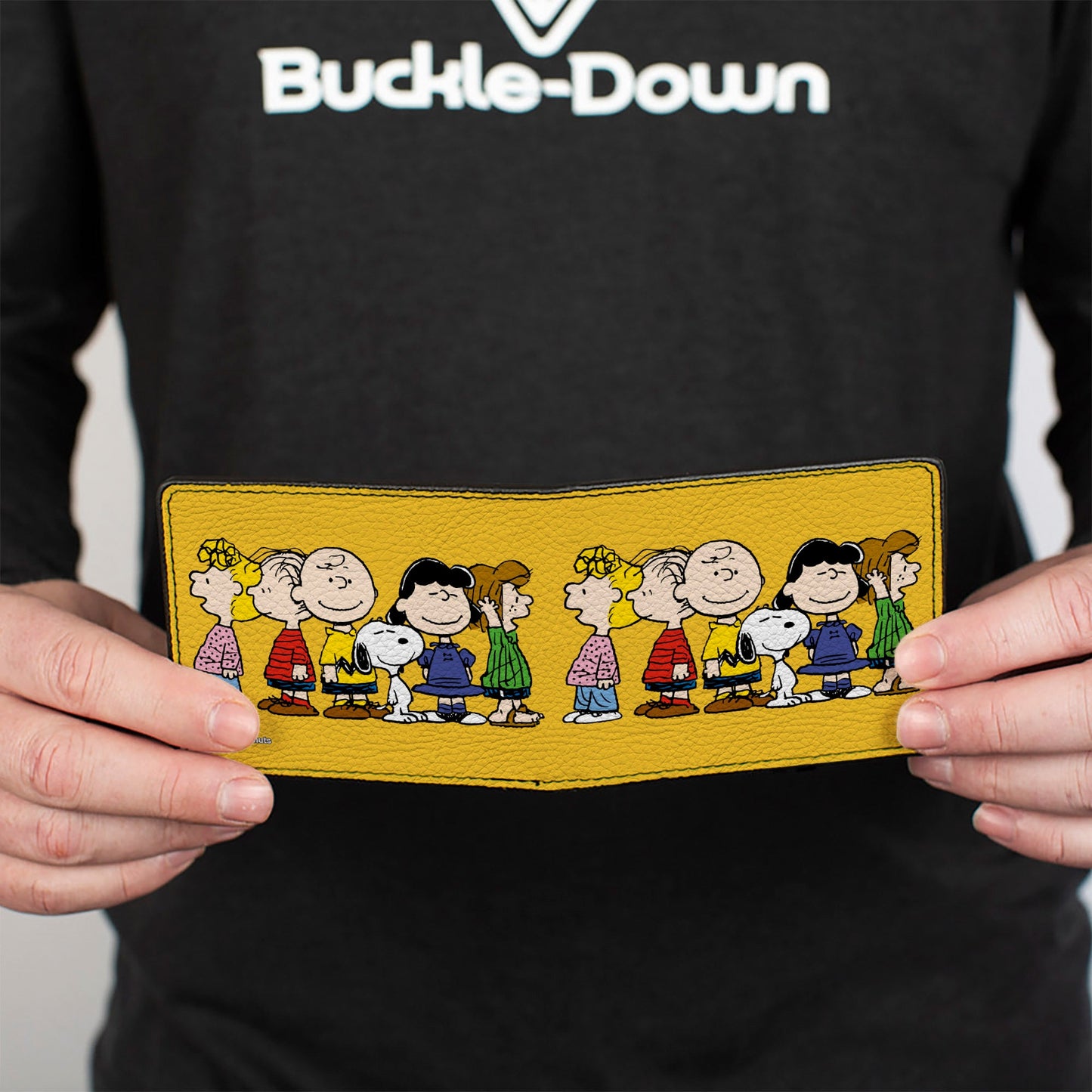 Bi-Fold Wallet - Peanuts Gang Close-Up Group Pose Golden Yellow