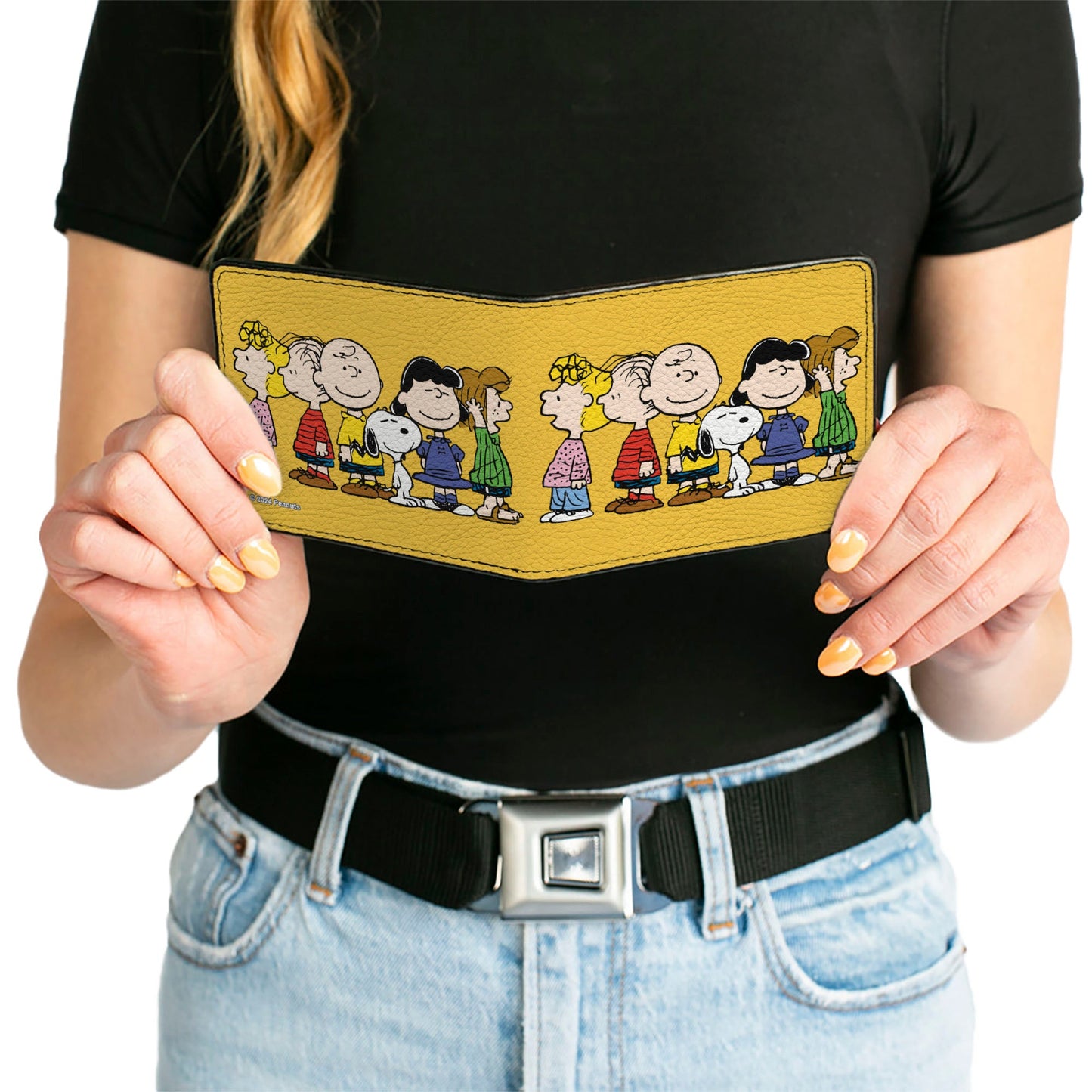 Bi-Fold Wallet - Peanuts Gang Close-Up Group Pose Golden Yellow
