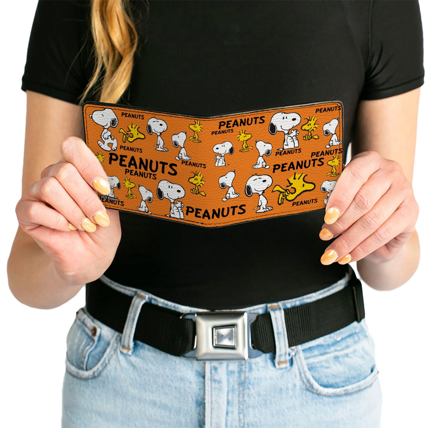 Bi-Fold Wallet - PEANUTS Snoopy and Woodstock Poses Collage Orange