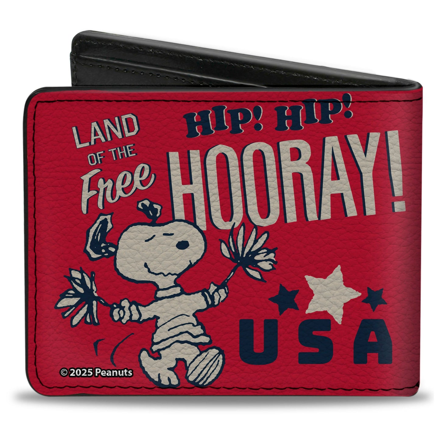 Bi-Fold Wallet - Peanuts Gang AMERICAN SUMMER Poses Red/Blue/White