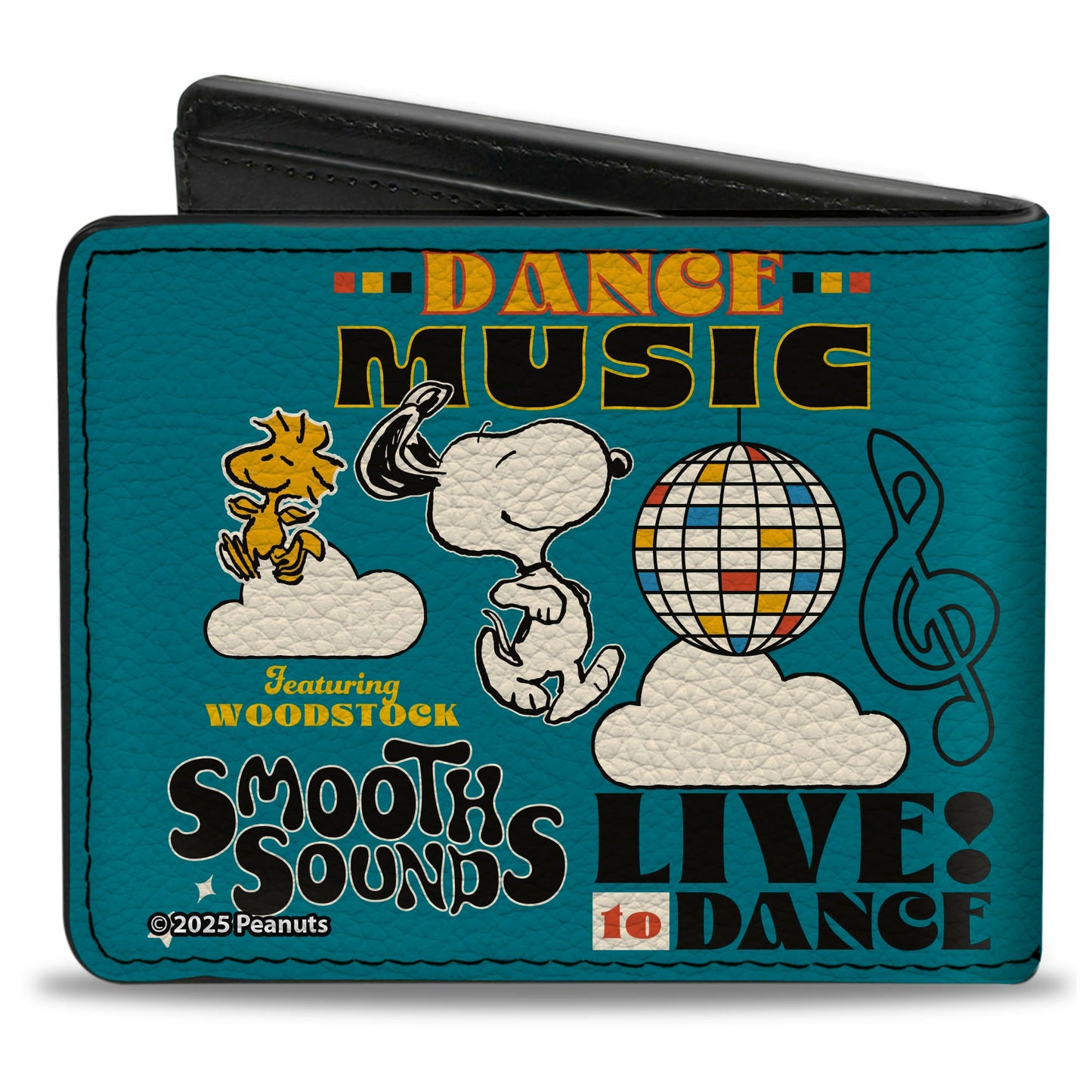 Bi-Fold Wallet - Peanuts Gang DANCE MUSIC Poses and Quotes Blue/Multi Color