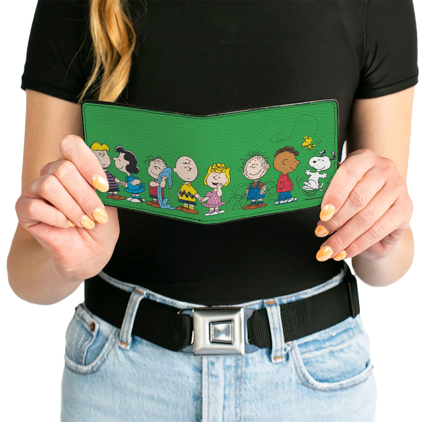 Bi-Fold Wallet - Peanuts Gang Group Pose Green