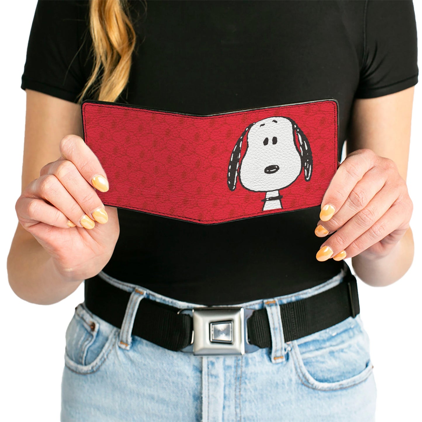 Bi-Fold Wallet - Peanuts Snoopy Face and Profile Pose Reds