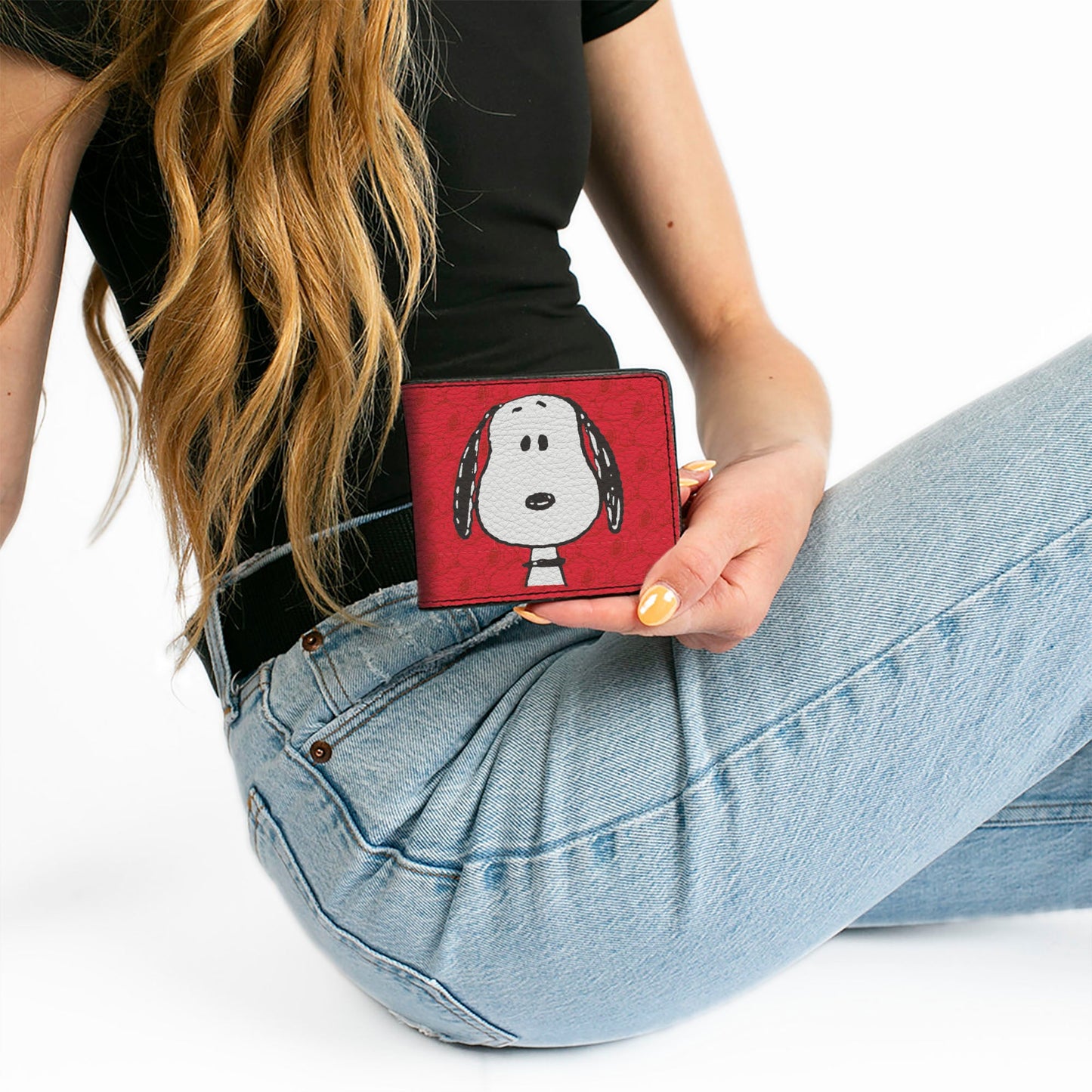 Bi-Fold Wallet - Peanuts Snoopy Face and Profile Pose Reds