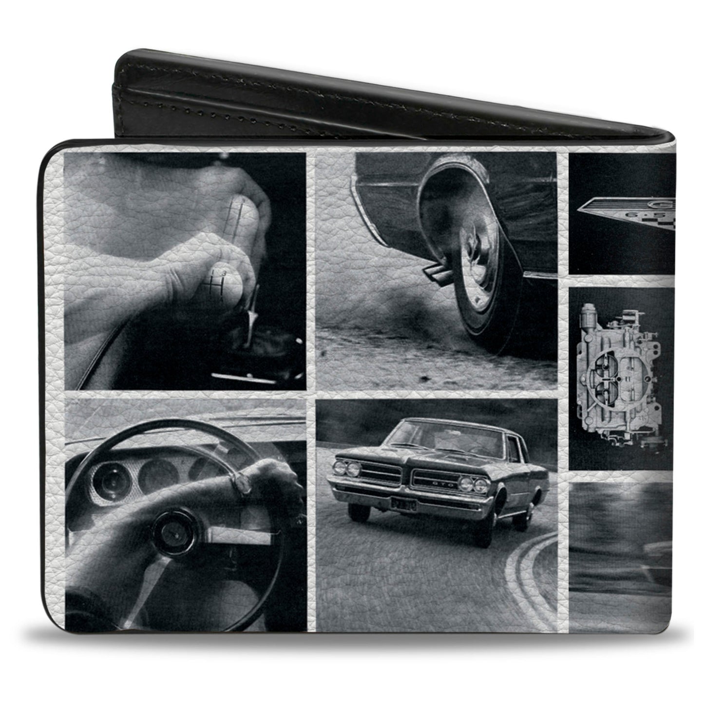 Bi-Fold Wallet - 1967 Pontiac GTO Snapshots White Grays