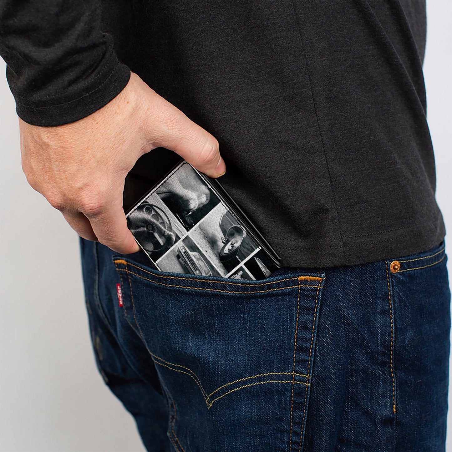 Bi-Fold Wallet - 1967 Pontiac GTO Snapshots White Grays