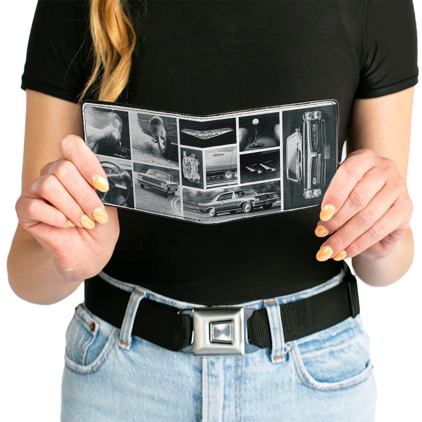 Bi-Fold Wallet - 1967 Pontiac GTO Snapshots White Grays