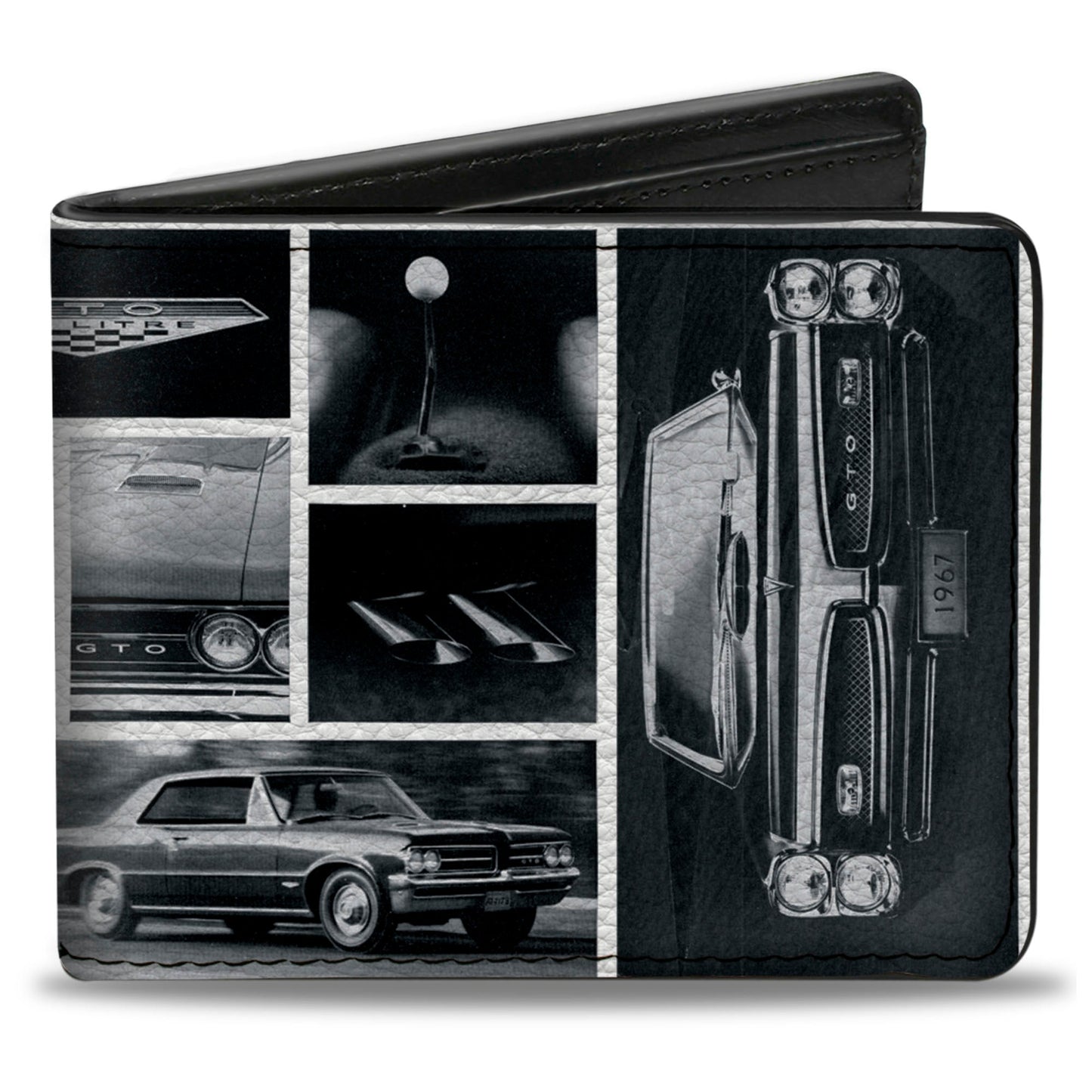 Bi-Fold Wallet - 1967 Pontiac GTO Snapshots White Grays