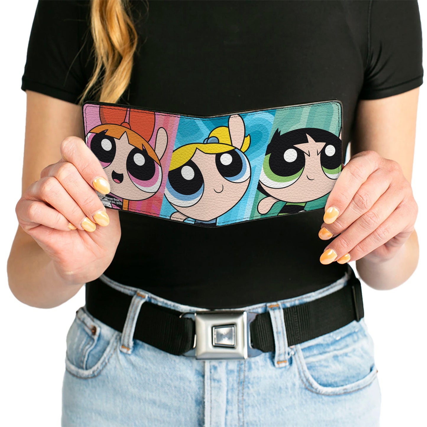 Bi-Fold Wallet - The Powerpuff Girls Character Close-Up Blocks