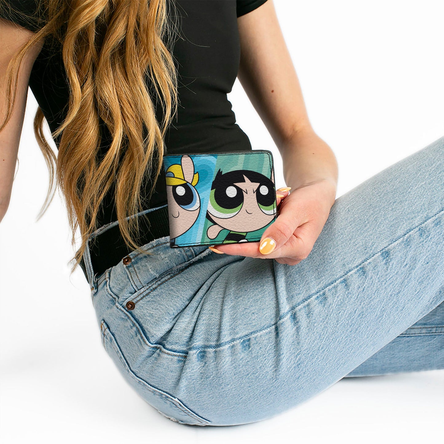 Bi-Fold Wallet - The Powerpuff Girls Character Close-Up Blocks