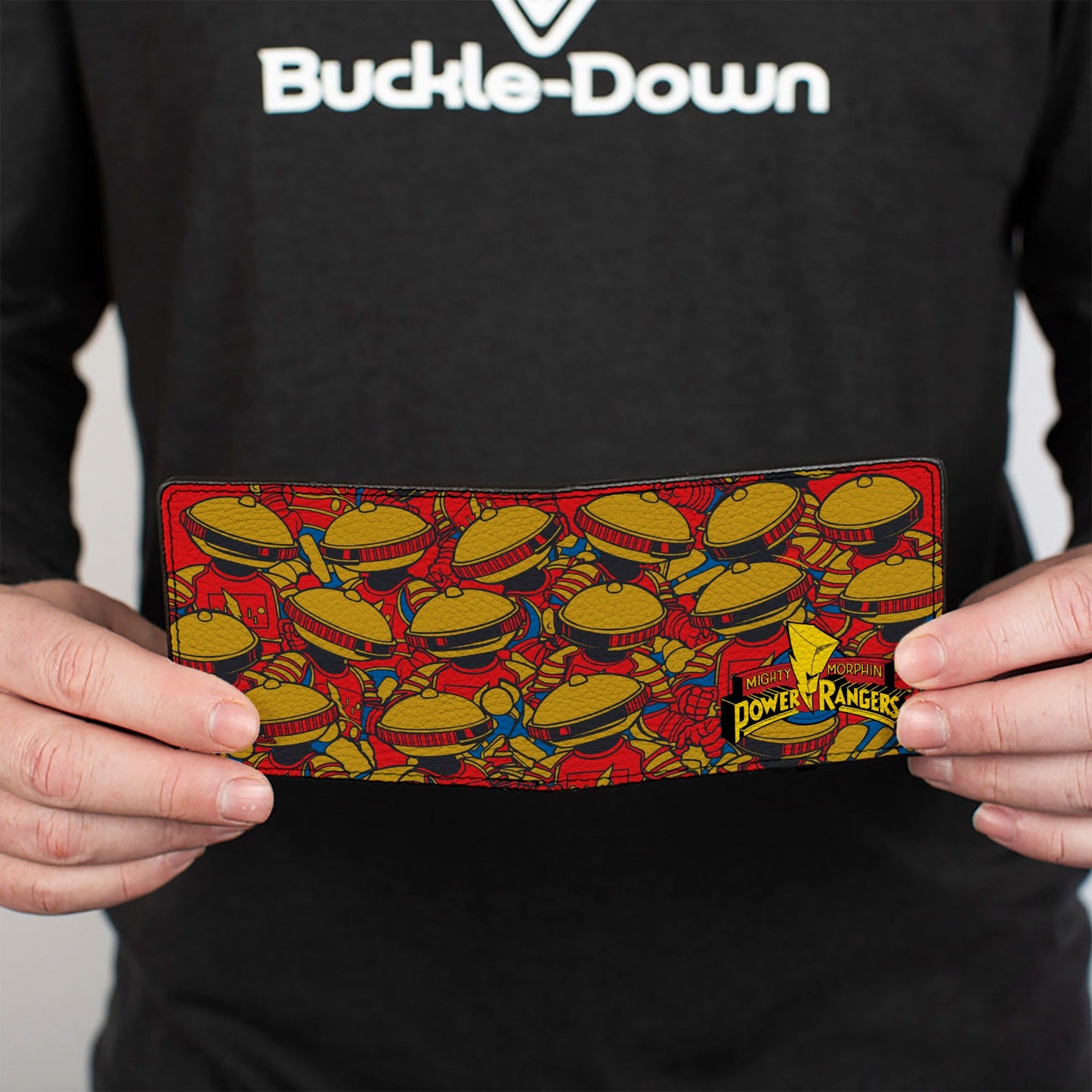 Bi-Fold Wallet - MMPR Power Rangers Retro Alpha 5 Pose Stacked