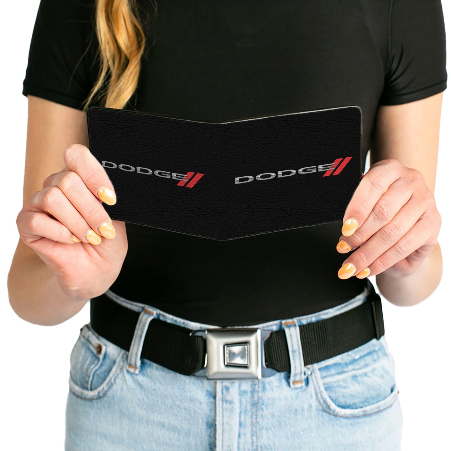 Bi-Fold Wallet - DODGE Red Rhombus Black Silver Red