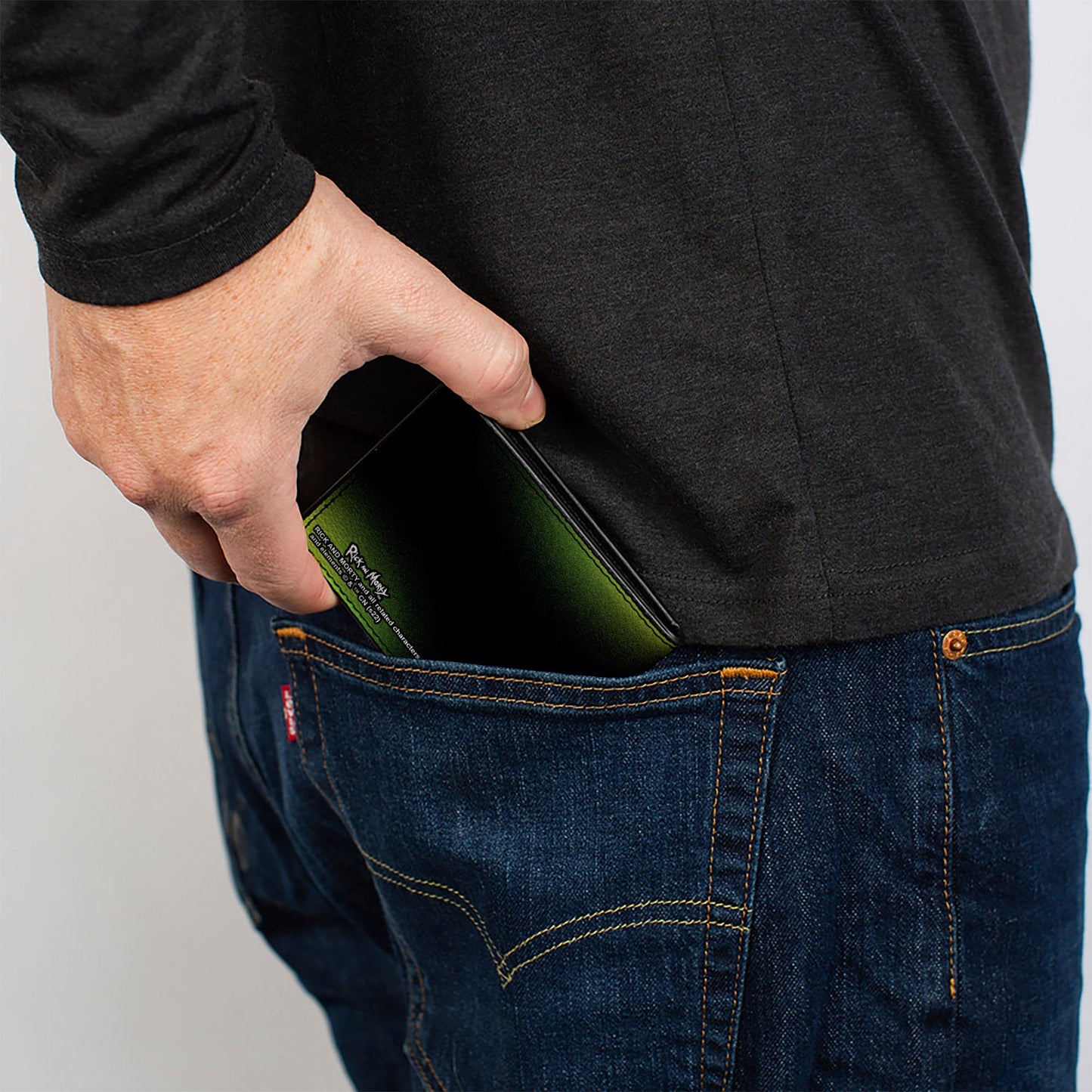 Bi-Fold Wallet - Rick and Morty PORTAL BOYZ Pose Black/Greens