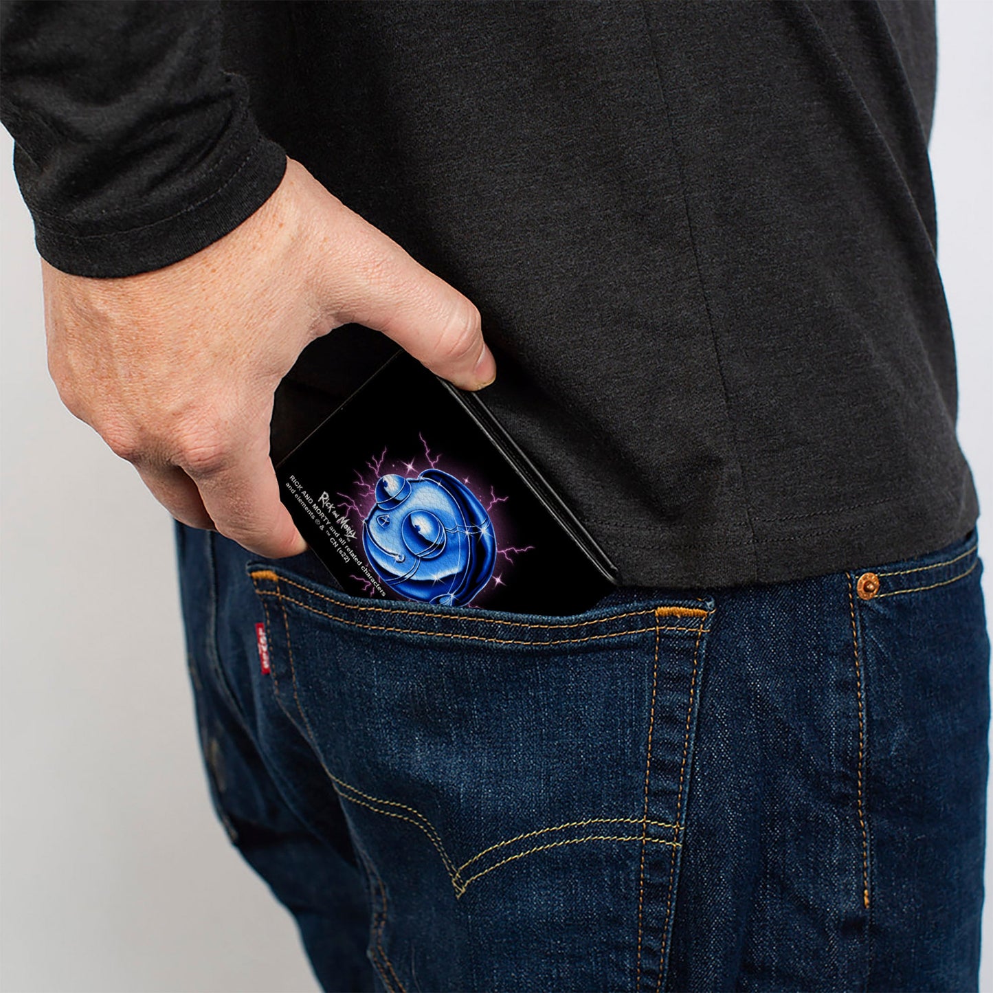Bi-Fold Wallet - Rick and Morty Electric Faces Black/Blues