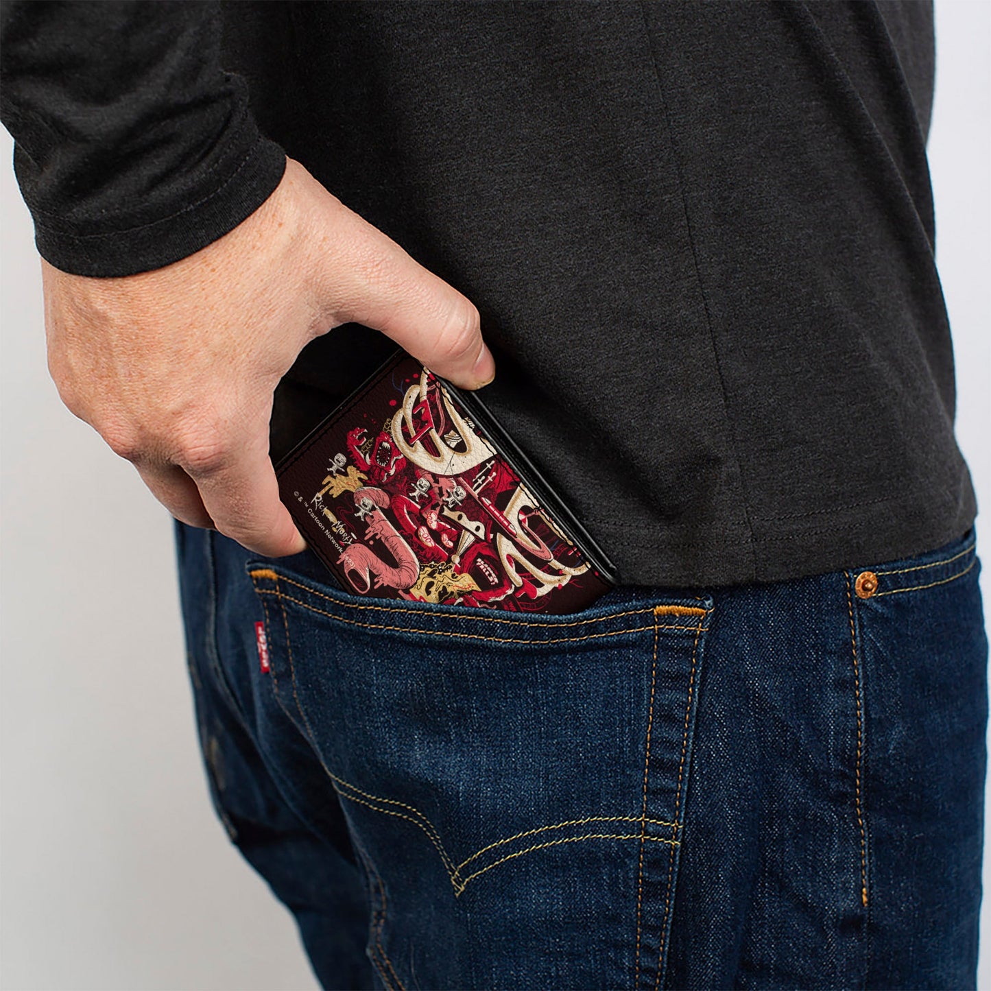 Bi-Fold Wallet - Rick and Morty ANATOMY PARK Rib Cage Scene Black
