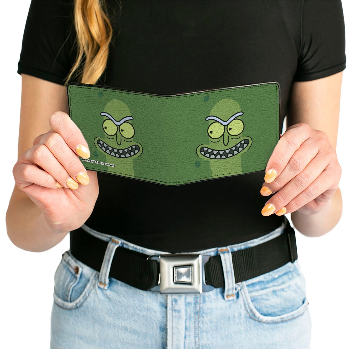 Bi-Fold Wallet - Rick and Morty Pickle Rick Grinning Greens