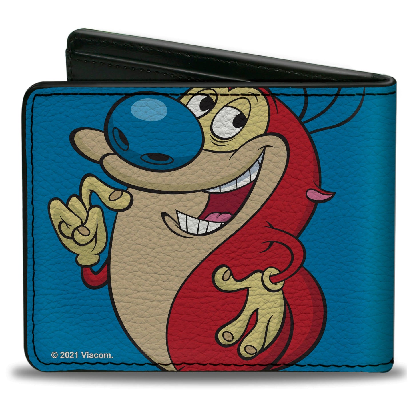 Bi-Fold Wallet - The Ren & Stimpy Show Ren and Stimpy Behind Pose Blue