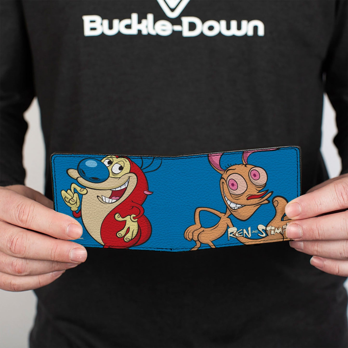 Bi-Fold Wallet - The Ren & Stimpy Show Ren and Stimpy Behind Pose Blue