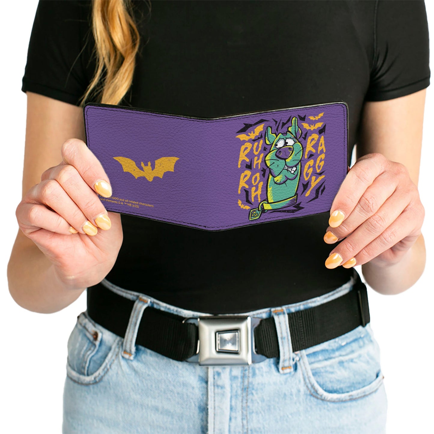 Bi-Fold Wallet - Scooby Doo Scared Pose RUH ROH RAGGY Purple/Yellow