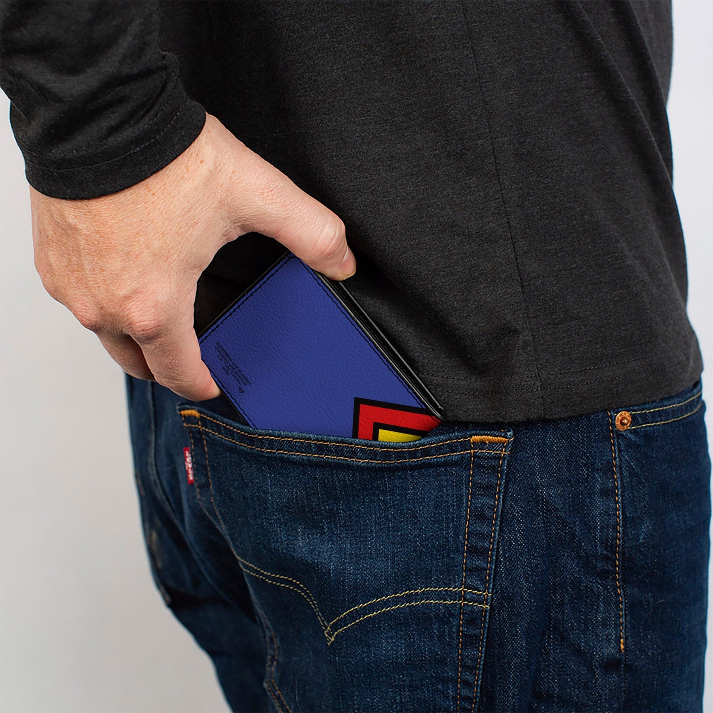 Bi-Fold Wallet - Superman CLOSE-UP Shield Blue