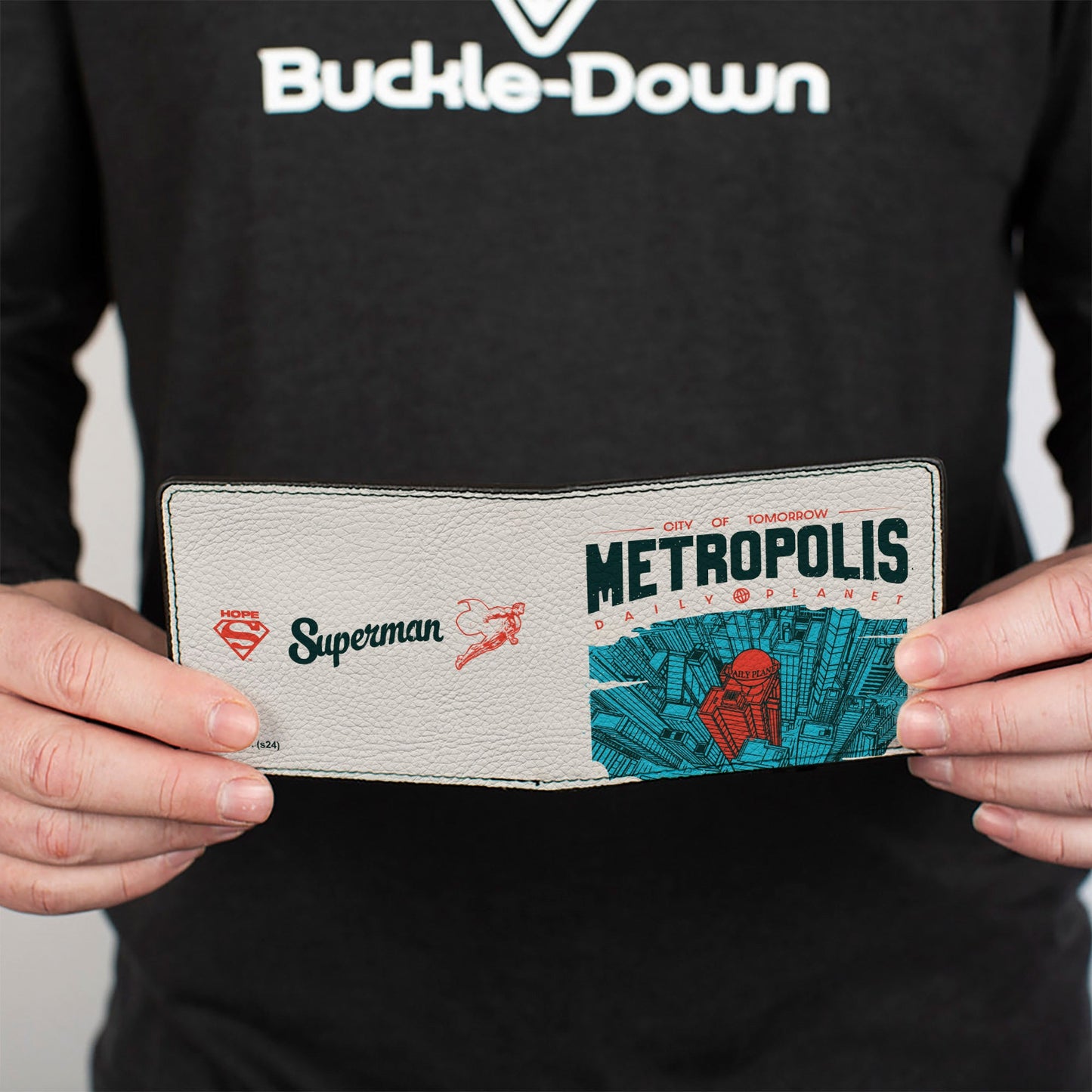 Bi-Fold Wallet - Superman METROPOLIS DAILY PLANET Sky View White/Blue/Red